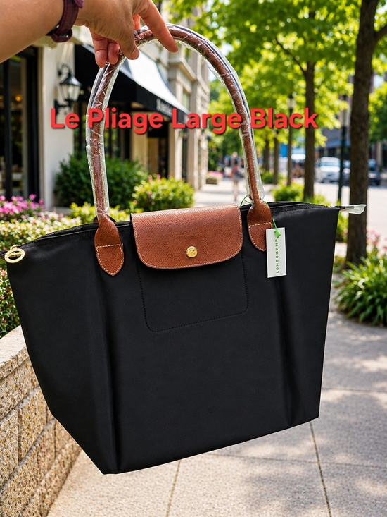 Longchamp Handbags - Longchamp Le Pliage Large Black Tote Bag